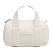 Verstelbare Riem Handtas met Ritssluiting Calvin Klein Jeans , Beige ,...