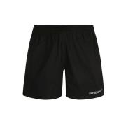 Zwarte Katoenmix Shorts met Elastische Tailleband Represent , Black , ...