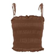 Linnen Smock Top Bluser Sorrel Horse Gestuz , Brown , Dames