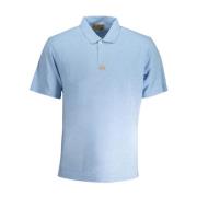 Blauw Katoenen Poloshirt met Borduursel La Martina , Blue , Heren