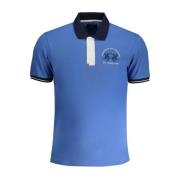 Blauw Katoenen Poloshirt Klassiek Ontwerp La Martina , Blue , Heren