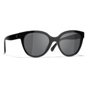 Iconische zonnebril met uniforme lenzen Chanel , Black , Unisex