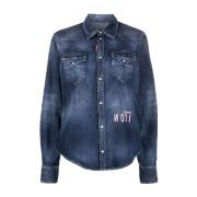 Stijlvolle Shirt Dsquared2 , Blue , Dames