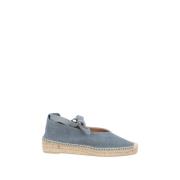 Blauwe Denim Espadrilles Platte Schoenen Castañer , Blue , Dames