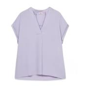 Viscose blouse met korte mouwen Oltre , Purple , Dames