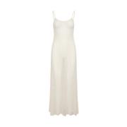 Elegante Kant Maxi Jurk Birch Gestuz , White , Dames