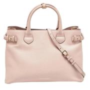 Pre-owned Leather totes Burberry Vintage , Beige , Dames