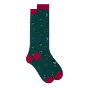 Italiaanse katoenen lange sokken met gradenmotief Gallo , Multicolor ,...
