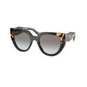 Stijlvolle zonnebril in blauwe tint Prada , Black , Dames