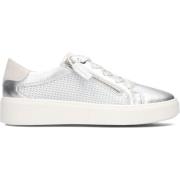 Zilveren Sneakers met Rits Detail DL Sport , Gray , Dames