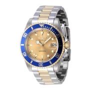 Gouden Wijzerplaat Automatisch Duikhorloge Invicta Watches , Gray , He...