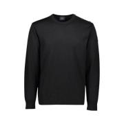 Mannen Crewneck Sweater met Schouderknopen Paul & Shark , Black , Here...