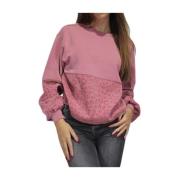 Leopard Print Sweatshirt Casual-Chic Style Emporio Armani EA7 , Pink ,...