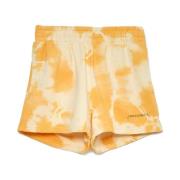 Katoenen Shorts met Oranje Print Logo Hinnominate , Multicolor , Dames
