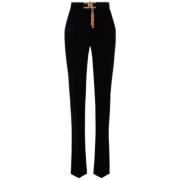 Elegante Leggings met Hoge Taille Elisabetta Franchi , Black , Dames