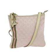 Pre-owned Canvas shoulder-bags Gucci Vintage , Pink , Dames