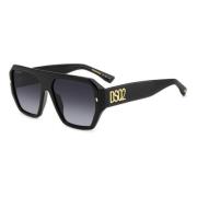 Stijlvolle Zonnebril Zwarte Frame Dsquared2 , Black , Heren