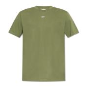 T-shirt met logo Off White , Green , Heren