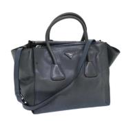 Pre-owned Leather prada-bags Prada Vintage , Blue , Dames