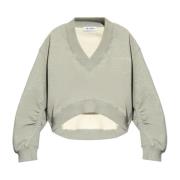 Sweatshirt met logo The Attico , Gray , Dames