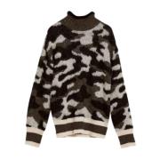 Camouflage Jacquard Sweater Liu Jo , Multicolor , Dames