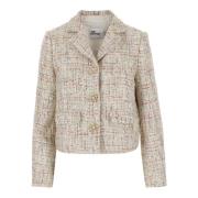 Bouclé Fabric Jewel Button Jacket Self Portrait , Multicolor , Dames