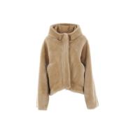 Beige Shearling Bomberjack Blancha , Beige , Dames