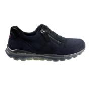 Flexibele wandelsneaker - Blauw Nubuck Gabor , Blue , Dames