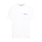 Stamp T-Shirt Wit Zwart Carhartt Wip , White , Heren