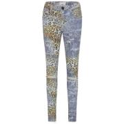 Leopard Print Skinny Jeans One Teaspoon , Multicolor , Dames