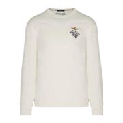 Hoodloze Sweatshirt Aeronautica Militare , White , Heren