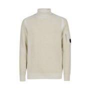 Warme Fleece Roll Neck Sweater C.p. Company , Beige , Heren