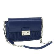 Pre-owned Leather prada-bags Prada Vintage , Blue , Dames