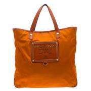 Pre-owned Leather totes Prada Vintage , Orange , Dames