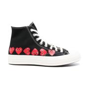 Hart Print Canvas Sneakers Zwart Comme des Garçons Play , Black , Dame...