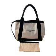 Pre-owned Canvas totes Balenciaga Vintage , White , Dames