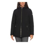 Tech Hoodie Medium Lengte Jas YES ZEE , Black , Dames