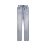 Blauwe Losse Jeans met Kristallen Diesel , Blue , Dames