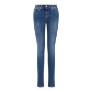 Skinny Fit Jeans met Vijf Zakken Emporio Armani , Blue , Dames