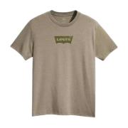 Casual Katoenen T-shirt Levi's , Green , Heren