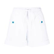 Hoge taille kralen Bermuda shorts Moschino , White , Dames