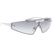 Stijlvolle Zonnebril Zwarte Frame Versace , Gray , Dames