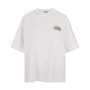 Jewelled Seal Wit T-shirt Alexander McQueen , White , Dames
