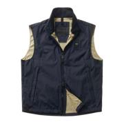 Heren Dubbellaags Nylon Gilet Blauer , Blue , Heren