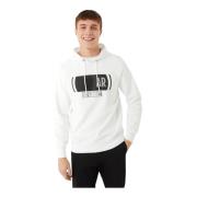 Heren Hoodie met Voorlogo Print Colmar , White , Heren