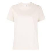 Logo Print Katoenen T-Shirt Coperni , White , Dames