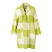 Vichy Check Coat Semicouture , Multicolor , Dames