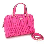 Pre-owned Leather handbags Coach Pre-owned , Pink , Dames