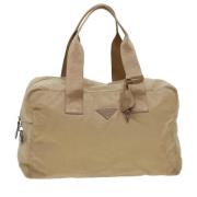 Pre-owned Nylon handbags Prada Vintage , Beige , Dames