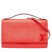 Pre-owned Leather clutches Louis Vuitton Vintage , Red , Dames